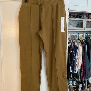 Olive green drawstring ankle pant size small